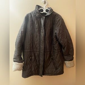 Vintage Northern Reflections Quilted Jacket with Sherpa Cuffs